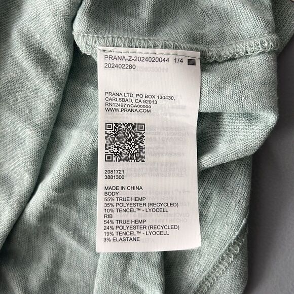 NWT PrAna Cozy Up Scoop Hemp Tank in Saltwater Size XXS - Picture 5 of 13
